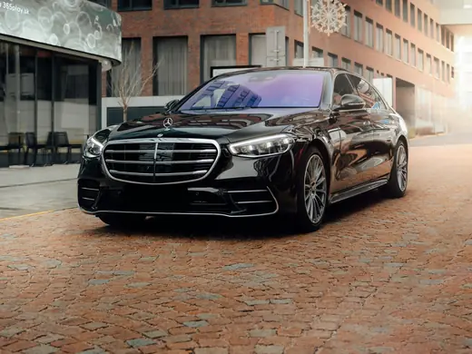 Black Mercedes-Benz S-Class executive sedan